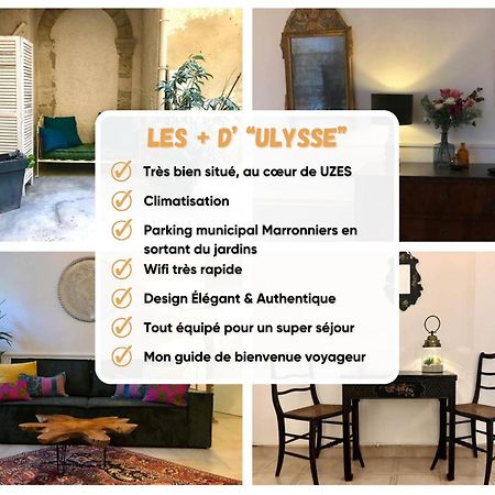 Ulysse, Appartement Spacieux Au Centre Historique D'Uzes En Rez-De-Chaussee Avec Exterieur, Proche Parking Des Marroniers Esterno foto
