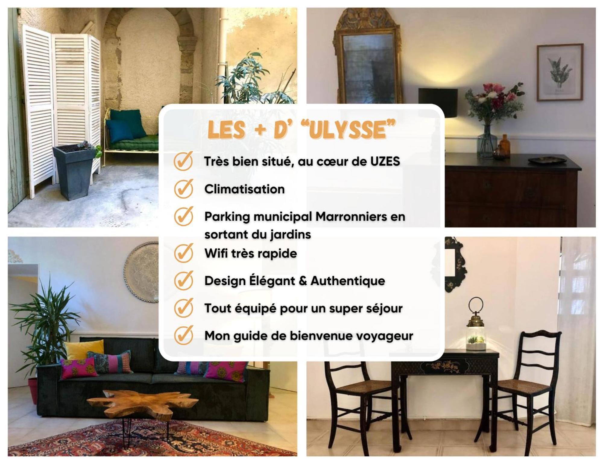 Ulysse, Appartement Spacieux Au Centre Historique D'Uzes En Rez-De-Chaussee Avec Exterieur, Proche Parking Des Marroniers Esterno foto